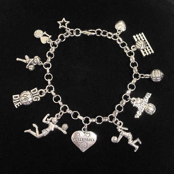 Volleyball Charm Bracelet - Picture 2 of 10